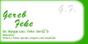 gereb feke business card